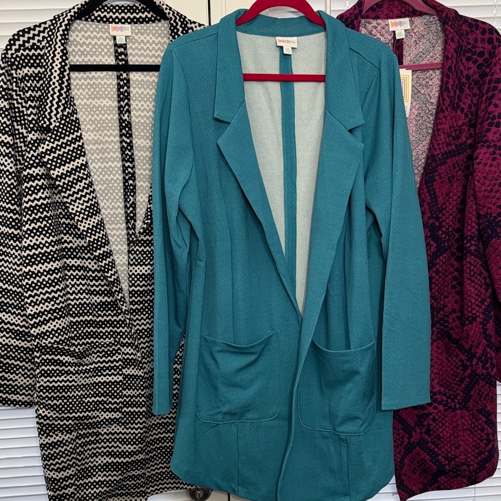 Lot of 3 LuLaRoe Gwen Blazers, 2X